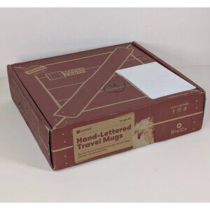 NEW KiwiCo Maker Crate Hand-Lettered Travel Mugs Craft Kit Subscription Box